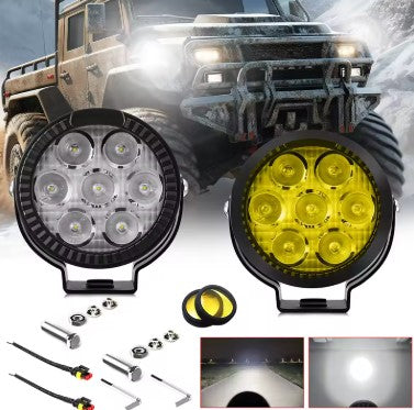 7 LED Motoflash Auxiliary Lights (EL-20) – 100W High-Power External LED with Removable Lens