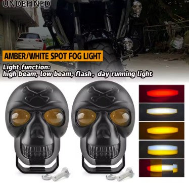 HJG Skull Light (EL-21) – External LED Auxiliary Light for Motorcycles & Cars