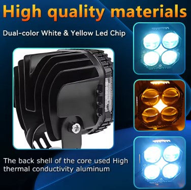 4 Lens Pro Auxiliary Lights (EL-25) – Quad Lens High-Power Motorcycle LED