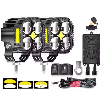 4 Lens Pro Auxiliary Lights (EL-25) – Quad Lens High-Power Motorcycle LED