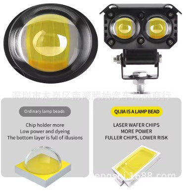 HJG M Series 2 Lens LED Auxiliary Lights (EL-32) – Dual Lens High-Power External LEDs