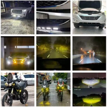 Slim Multi-Color Lens Mini Driving Lights (EL-33) – Universal Auxiliary External LED