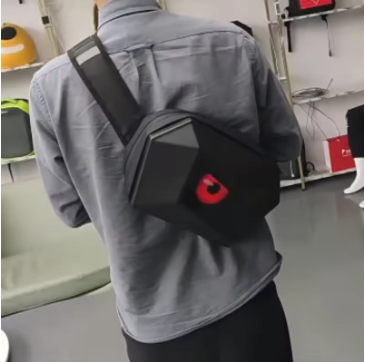 LED Eye Animation Shoulder Riding Bag (Cross Bag) | Smart Interactive Motorcycle Chest Bag