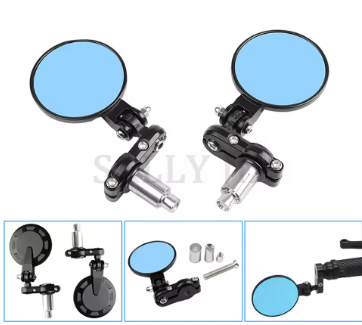 Bar End Folding Mirrors (SM-16) | Adjustable CNC Motorcycle Side Mirrors