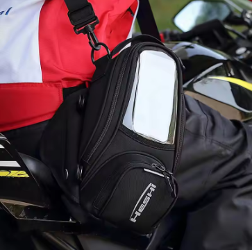 HESHI Magnetic Tankbag with Straps & Waterproof Cover (TB-03) | Premium Motorcycle Tank Bag