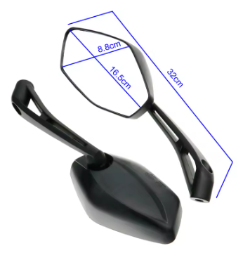 Universal Side View Mirrors | Wide View Motorcycle Rear View Mirrors