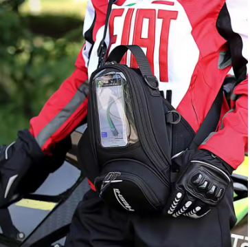 HESHI Magnetic Tankbag with Straps & Waterproof Cover (TB-03) | Premium Motorcycle Tank Bag