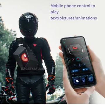 LED Eye Animation Shoulder Riding Bag (Cross Bag) | Smart Interactive Motorcycle Chest Bag