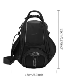 HESHI Magnetic Tankbag with Straps & Waterproof Cover (TB-03) | Premium Motorcycle Tank Bag