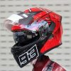 JEIKAI Red Flip Up Modular Helmet – Full Face Motorcycle Helmet