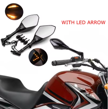 LED Side View Mirrors (SM-18) | Stylish & Bright Motorcycle Rear View Mirrors
