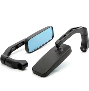 Retro Design Side View Mirrors – Rectangular Infinity Mirrors for Motorcycles (SM-29)