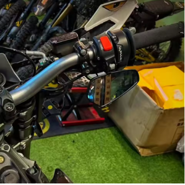 Bar End Mirrors Diamond Shape (SM-19) | Stylish CNC Motorcycle Rear View Mirrors