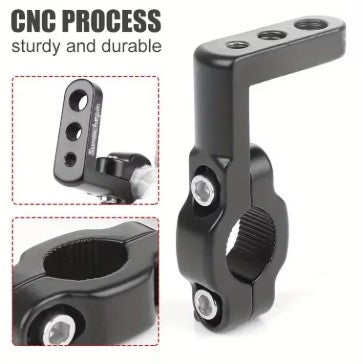 Motorcycle Handlebar Mount Bracket – Universal Holder for Extra Lights & Gadgets