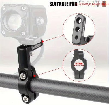 Motorcycle Handlebar Mount Bracket – Universal Holder for Extra Lights & Gadgets