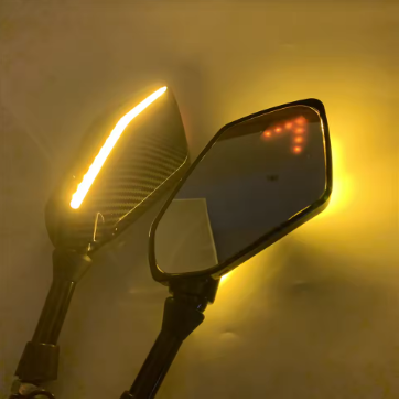 New Design LED Side View Mirrors – Universal Motorcycle Rear View Mirrors