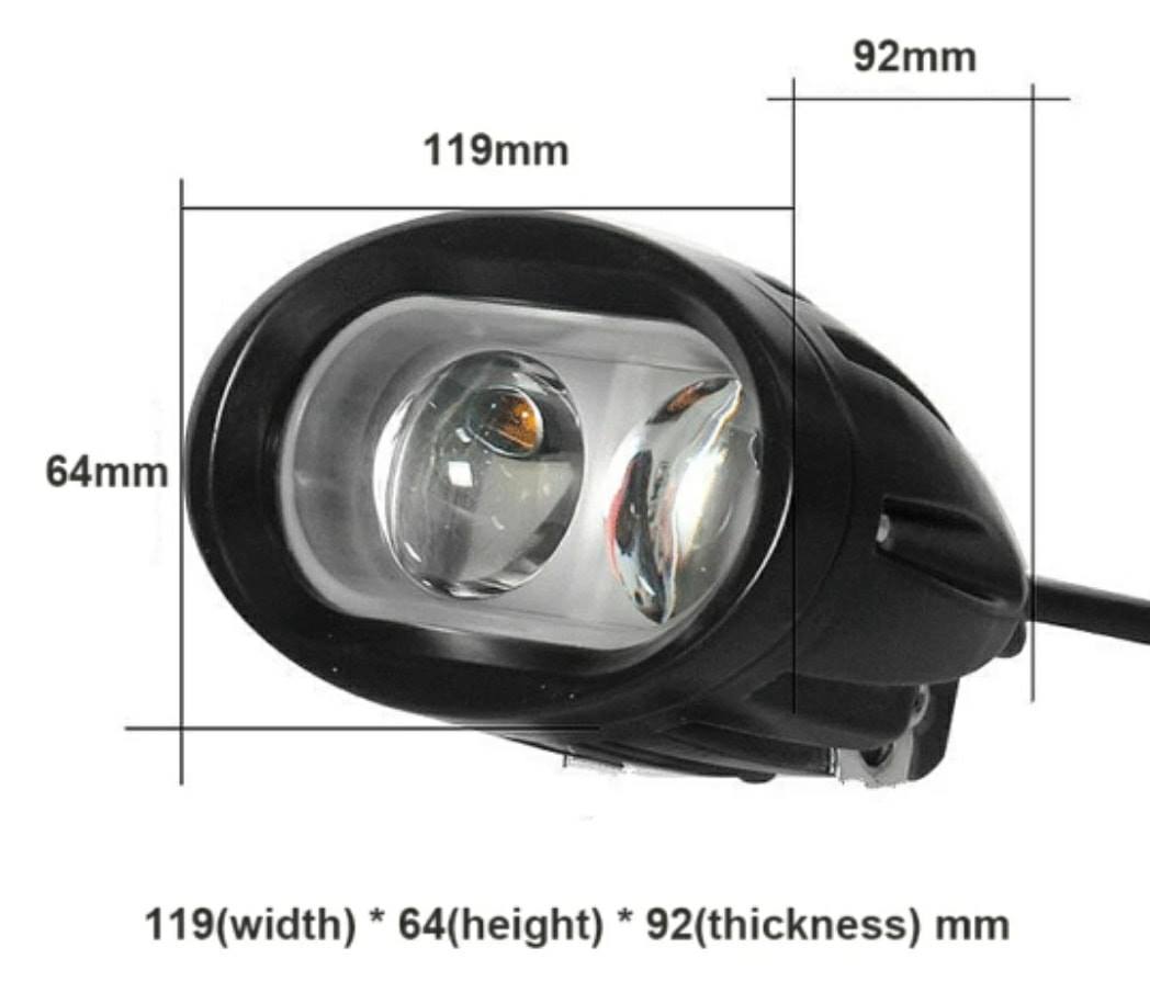 Fish Eye 20W Metal Projector Headlight | Universal LED Bike & Car Light