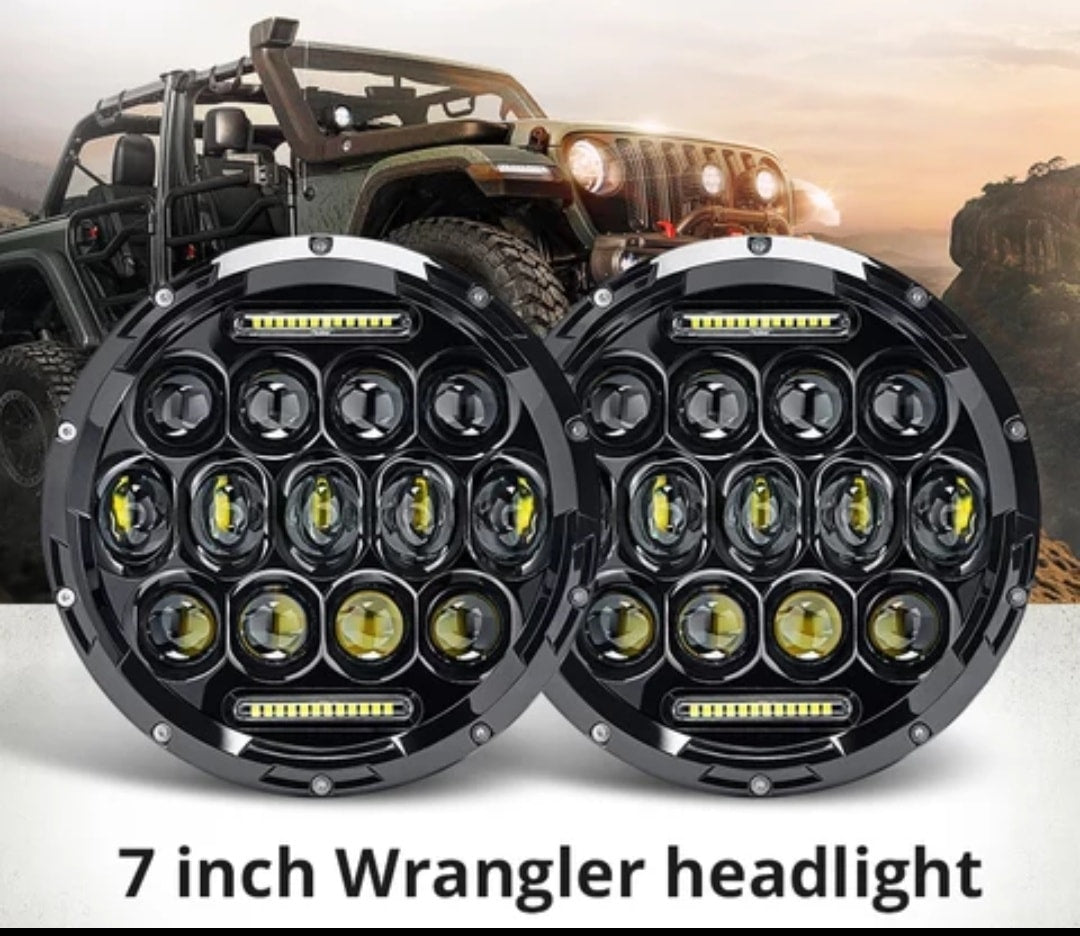 7" Panel LED Light with 13 LEDs | Universal Motorcycle & Car Headlamp