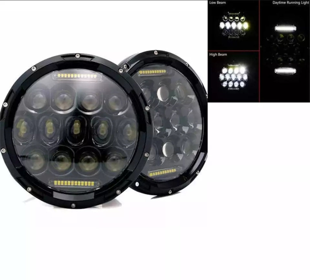 7" Panel LED Light with 13 LEDs | Universal Motorcycle & Car Headlamp