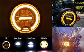 6.5″ Round Metal Motorcycle Headlight | Classic Universal Bike Headlamp