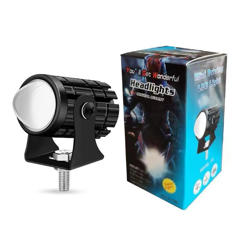 Mini Driving LED Lights with Free Switch (2 Pieces) | Motorcycle & Car Auxiliary Lamps
