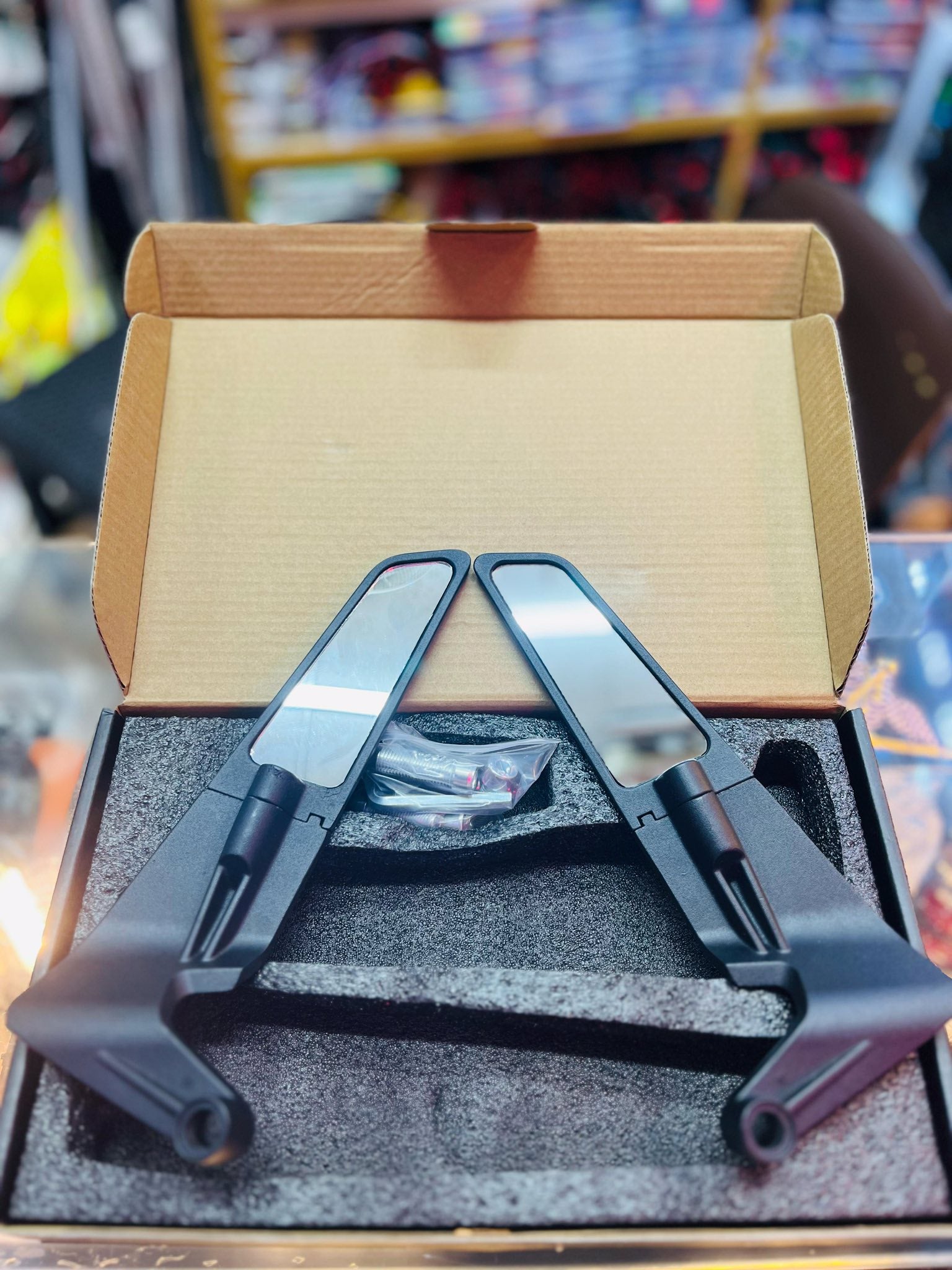Sleek Motorcycle Rear View Mirrors – Stylish & Durable