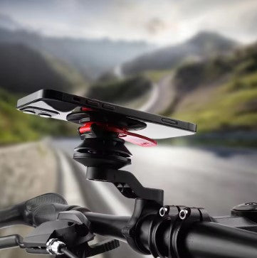 Quad-Lock Motorcycle Phone Holder Stand-Bracket (MH-01) – 360° Rotation with Vibration Dampening