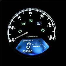 Round Digital Motorcycle Speedometer – Universal LED Odometer & Tachometer