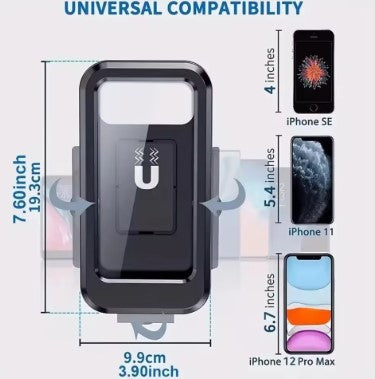 Mobile Holder Waterproof Cover (MH-03) – Motorcycle Phone Mount with Touchscreen Case