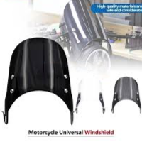 Universal Bike Windshield – Smoke Finish with Headlight Guard